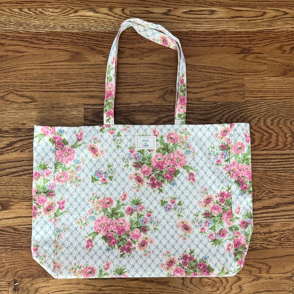 Sezane Andion Floral Tote Bag Limited Edition